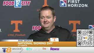 Tennessee Head Coach Josh Heupel talks the Vols newest recruits on National Signing Day [upl. by Ardnnek]