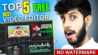 Top 5 Best FREE 🔥 Video Editing Softwares ⚡ 2024 Basic to Advance For YouTube Videos  PC amp LAPTOP [upl. by Adyela]