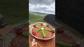 Yaylada Tepsi Kebabı ile Kuzu Pirzola 🐑🥩  lamb chops with tray kebab in the plateau [upl. by Orips]