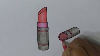 dibujos faciles y bonitos para dibujar CÓMO DIBUJAR UN LÁPIZ LABIAL [upl. by Maxim629]