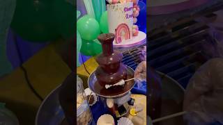 Under the sea themed Chocolate fountain buffet 🤎 Pm us today shorts shortsvideo birthday [upl. by Imaon]