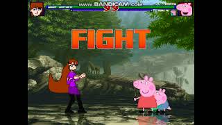 Mugen Battle 166 Abby Archer VS Peppa Pig And George Pig [upl. by Threlkeld774]