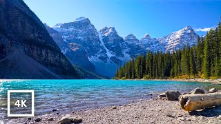 4K Moraine Lake Relaxation  Soothing Water Ambience  Peaceful Nature Sounds for Sleep amp Study [upl. by Yalonda]