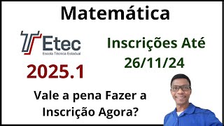 VESTIBULINHO ETEC 20251 DEIXOU PARA ÚLTIMA HORA FAÇA O SEGUINTE [upl. by Wun905]