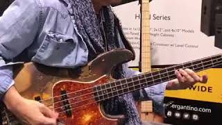 Bergantino with the amazing Bobby Vega Video at Namm amp the forté Bass Amplifier [upl. by Eckel267]