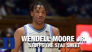 Dukes Wendell Moore Jr Stuffs The Stat Sheet [upl. by Fleurette331]