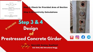 Design of Prestressed Concrete Girder Part 3 Step 3 amp 4 [upl. by Suh688]