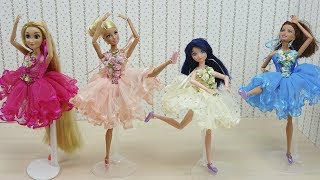 Ballerina Barbie in Pink Shoes Ballet Studio amp Stage ballet  Playing with Dolls [upl. by Rogers]