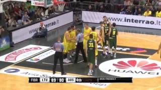 Matthew Dellavedova vs Domantas Sabonis scuffle [upl. by Nebe698]