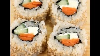 How To Make Sushi  Philadelphia Rolls [upl. by Gabel]