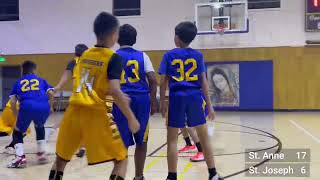 CYO game 2 St Anne vs St Joseph full game highlights 111524 [upl. by Riocard513]