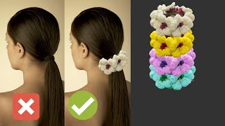 Ligas para Cabello a Crochet Scrunchies Dona para El Cabello crochetscrunchies crochettutorial [upl. by Ettenay]