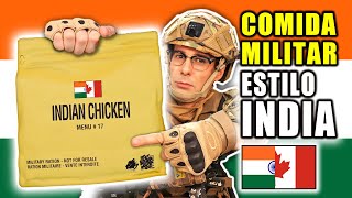 Probando COMIDA MILITAR ESTILO INDIA de CANADÁ ¿Peor que la de PIZZA [upl. by Kealey694]