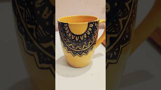 Mandala art design on cup🍵 mandala artwork doodleart design [upl. by Hetti]