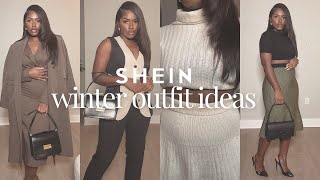 SHEIN HAUL  TRANSITIONAL OUTFITS  SWEATER SKIRT SETS  WORKWEAR  MORE  iDESIGN8 [upl. by Willabella]