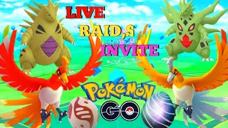 Shiny Ho Oh And Mega Tyranitar Raid Invita  Pokemon go live  Shiny Hunt live pokemon go [upl. by Castle]