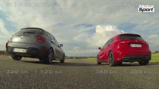 Drag Race  Mercedes A 45 AMG VS BMW M135i xDrive Motorsport [upl. by Westland]