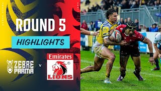 Zebre Parma v Emirates Lions  Highlights  Round 5  URC 202425 [upl. by Oletha]