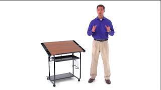 Adjustable Drawing and Drafting Table with Pewter Frame  FitDango [upl. by Salangia]