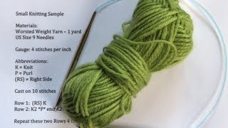 How to Knit  Brief Start to Finish Sample [upl. by Squire]