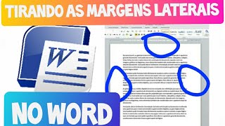 COMO TIRAR MARGENS OU BORDAS NO WORD [upl. by Allix]