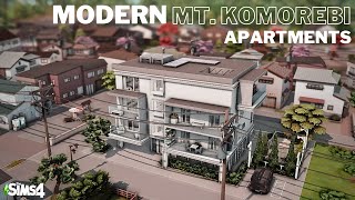 Modern Apartments in Mt Komorebi  NoCC  Stop Motion Build  The Sims 4 For Rent [upl. by Reisinger]