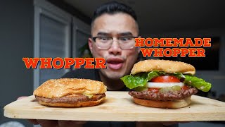 Actual Whopper vs My Homemade Whopper [upl. by Melitta891]