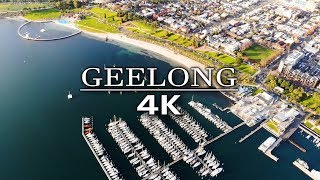 Geelong Water Front sunrise  Aerial Footage  4k drone flyover  DJI Mavic Air 4K  4K Video [upl. by Euphemia361]