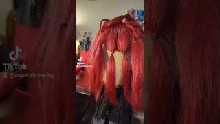 Styling Alastors Wig for Plexi Cosplay cosplay shorts hazbinhotel alastor [upl. by Nemzzaj]