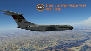 Just Flight Vickers VC10  Prepar3d V54  OSDI to LLER [upl. by Zephaniah]