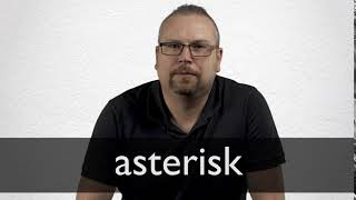 How to pronounce ASTERISK in British English [upl. by Walli]