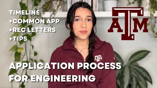 Texas AampM Engineering Application Process [upl. by Gavra]