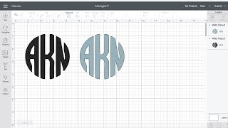 HOW TO Make A Monogram in Cricut Design Space [upl. by Lihkin]