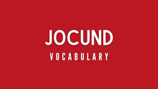 What is the meaning of Jocund [upl. by Uta]