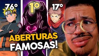 🏆 TOP 100 ABERTURAS de ANIME MAIS POPULARES de TODAS  React [upl. by Iblehs]