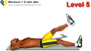 HD Cviky na břicho LEVEL 5 Exercises for belly 8 minutes [upl. by Croner]