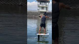 Nonpowered hydrofoil board footoperated hydrofoil Xishuangbanna is a good place [upl. by Nylicaj]