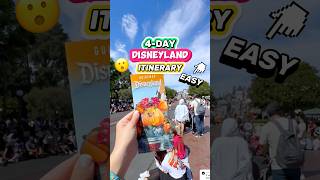 EASY 4Day Disneyland Itinerary 😮🏰 Planning Tips amp Park Days [upl. by Aikahc]