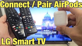 LG Smart TV How to ConnectPair Apple AirPods [upl. by Htinnek990]