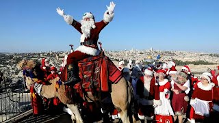 Touristen feiern orthodoxes Weihnachtsfest in Israel  AFP [upl. by Duggan]