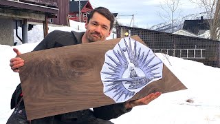 Carving A Walnut Plank Into Wall Art [upl. by Trahern]