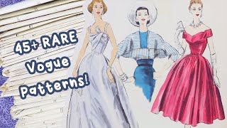 Did I hit the jackpot RARE Vogue Pattern Haul 45 Sewing Patterns [upl. by Ettennat190]