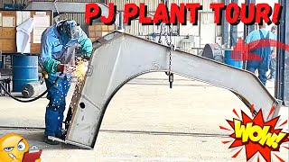 This is How PJ Trailers Are Built  Behind The Scenes Tour of the LARGEST PJ Plant New Look 😮 [upl. by Gabie]