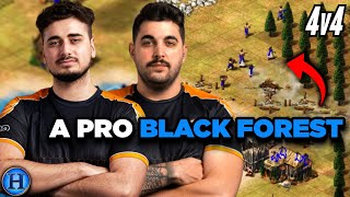 A Pro 4v4 Black Forest Game  AoE2 [upl. by Ellenad]