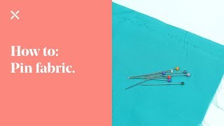 Sewing Tips How To Pin Fabric [upl. by Salbu]