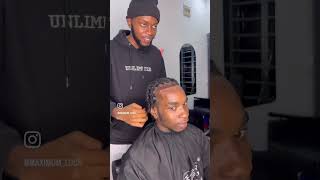 Dreadlock style for men barber dreads dreadlocks locs locstyles [upl. by Hayyikaz]