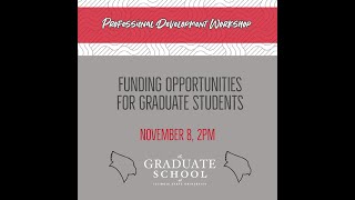 Funding opportunities for graduate students [upl. by Rosdniw]