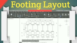 How to Draw Footing Layout in CAD  footing sizes  AutoCad  Tamil tutorials [upl. by Ottie434]