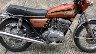 Yamaha TX500  Walk Around and Short Ride Out Classic Motorcycle [upl. by Audry]