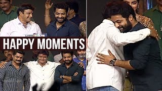 Jr NTR and Balakrishna Happy Moments  Aravinda Sametha Success Meet  Manastars [upl. by Easton]